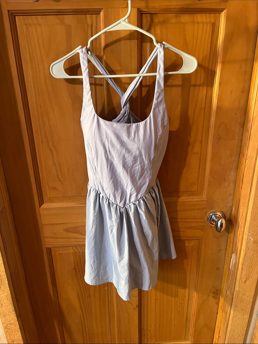 Baby blue Crossback Skater Tennis Dress